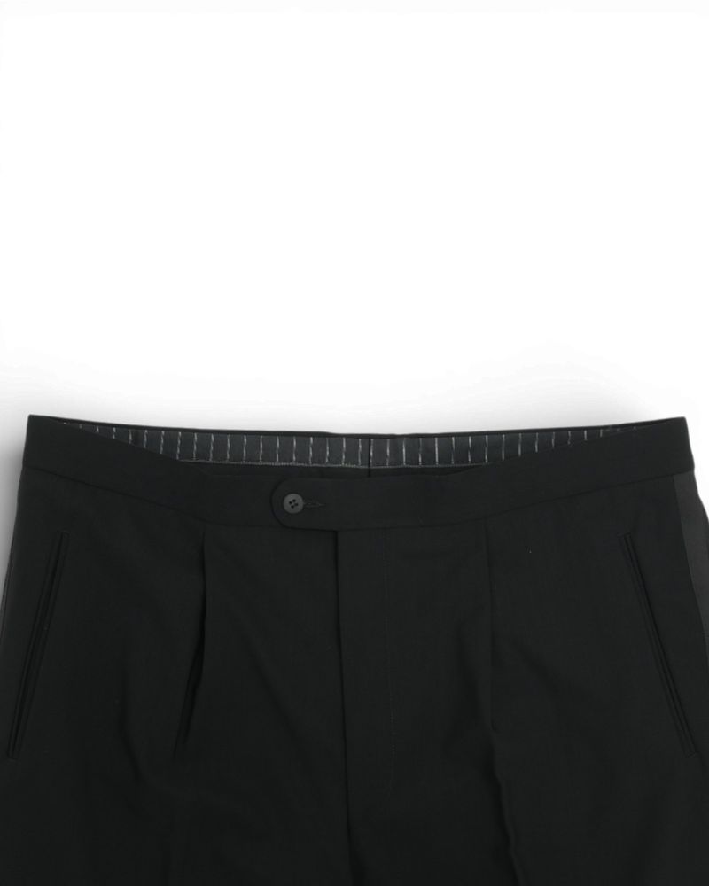 Black High Twist Wool Tuxedo