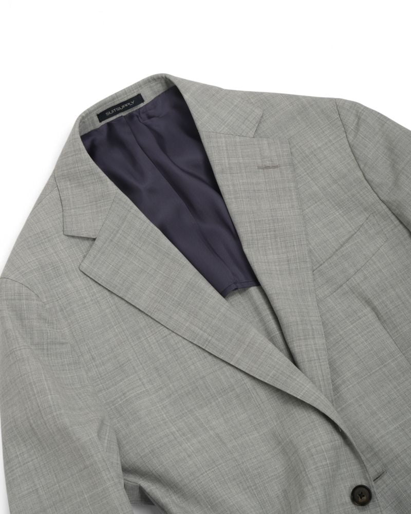 Light Grey Super 120's VBC Wool Sharkskin Suit