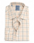 Peach/Grey Checked Flannel Shirt