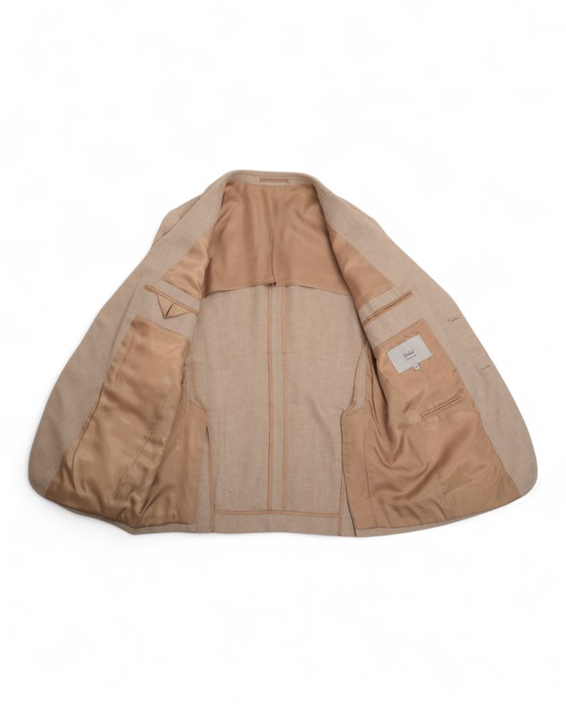 Beige Herringbone Sports Jacket