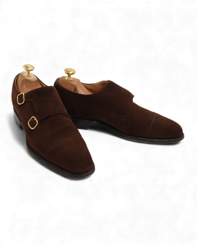 Chocolate Suede Double Monks