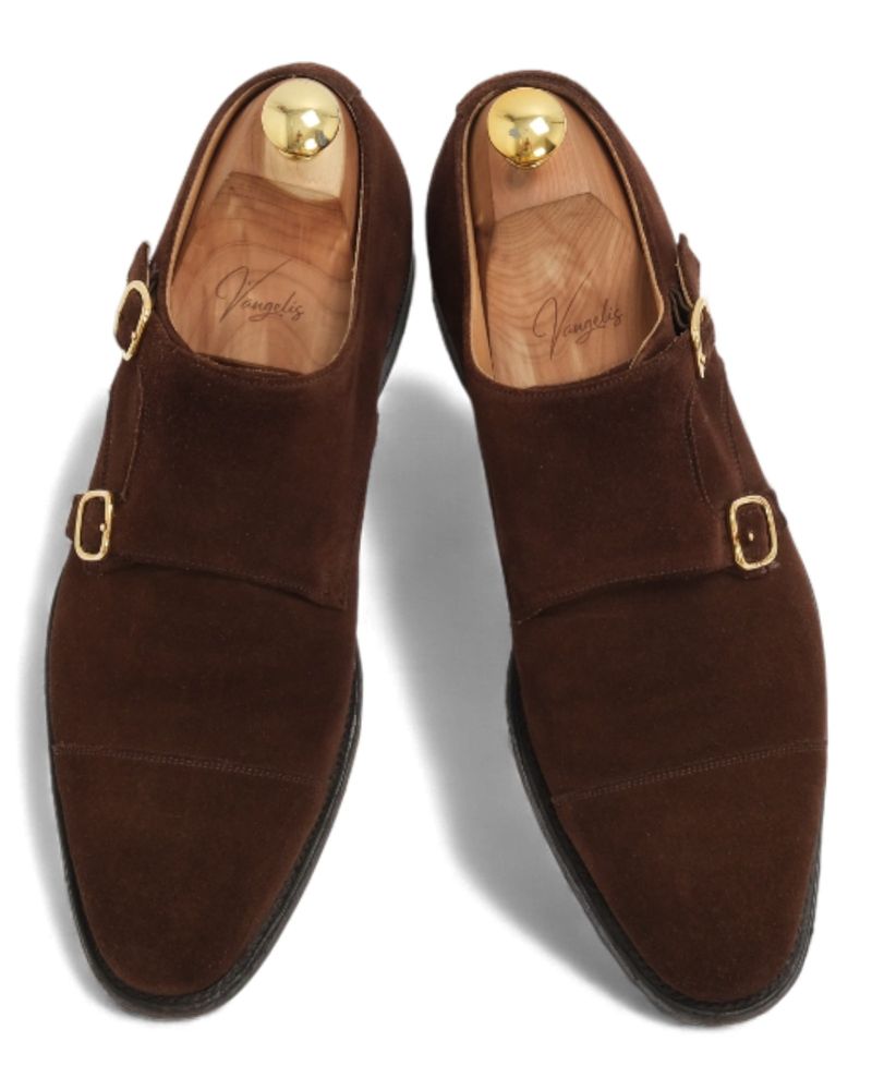 Chocolate Suede Double Monks