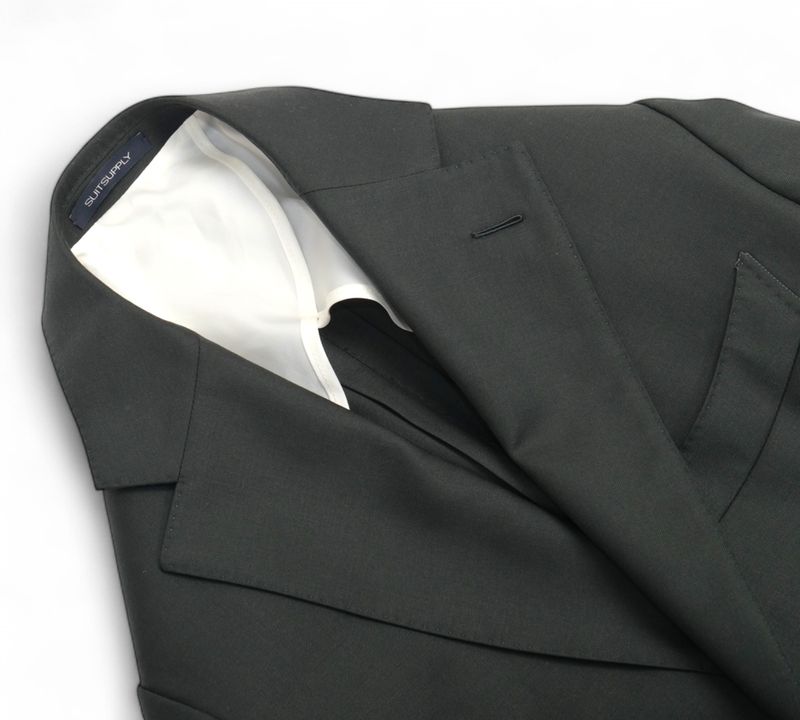 Dark Green Super 110's Wool Sports Jacket