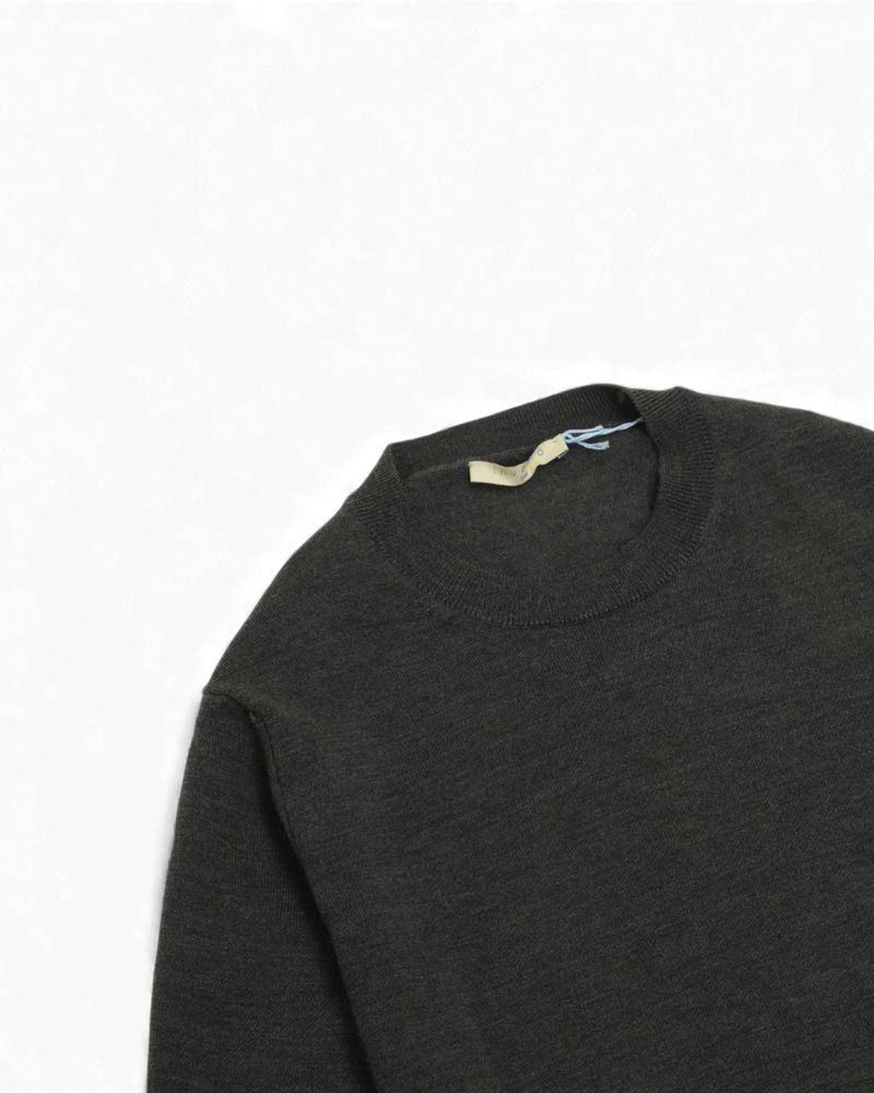 Midnight Green Merino Crewneck