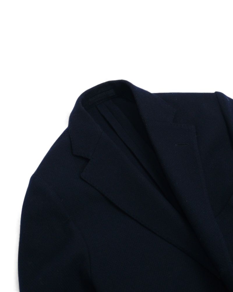 Navy Wool/Cotton/Cashmere Club Blazer