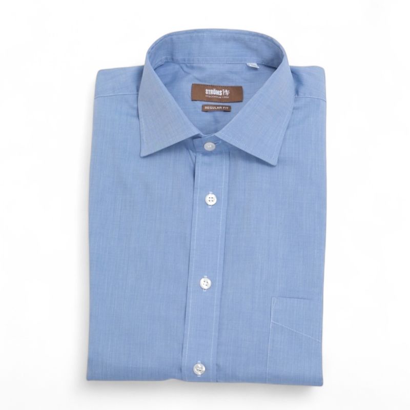 Light Blue Regular Fit Poplin Shirt