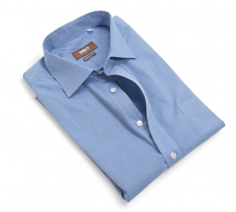 Light Blue Regular Fit Poplin Shirt
