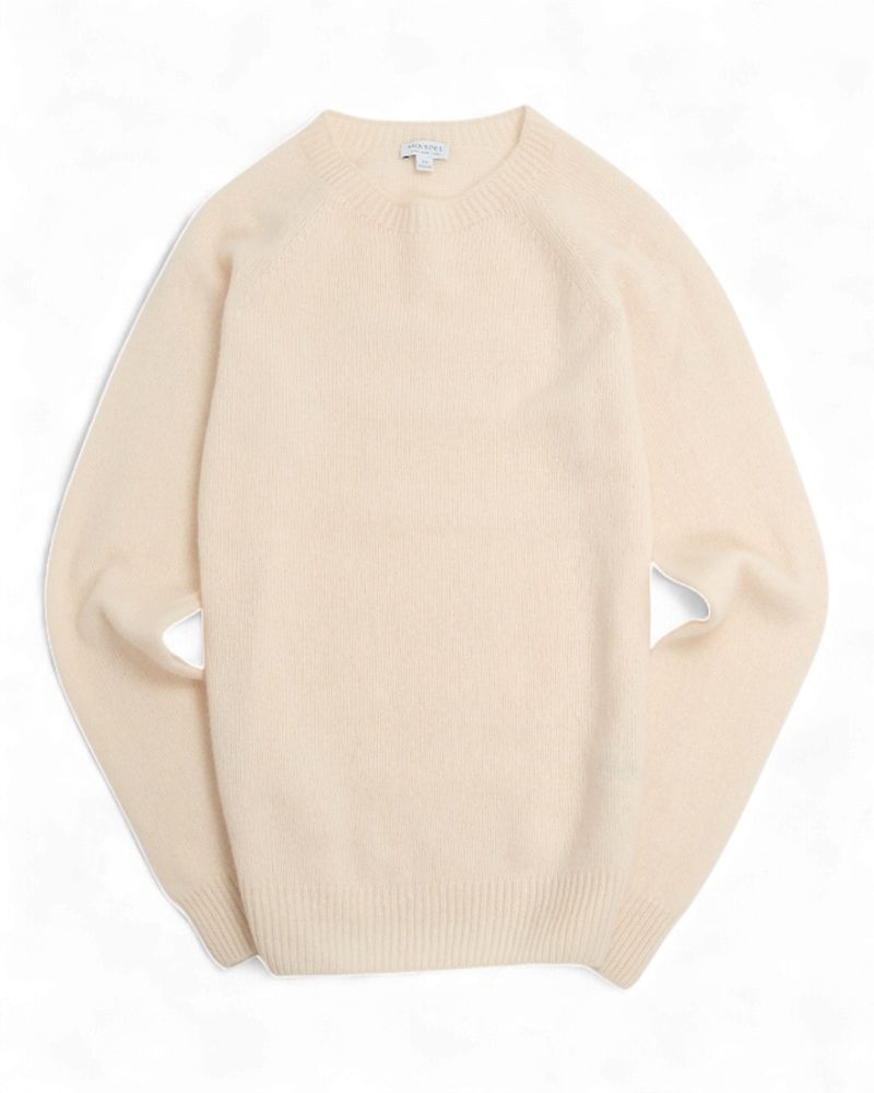 Cream Lambswool Raglan Sweater