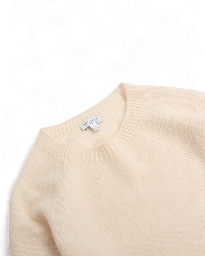 Cream Lambswool Raglan Sweater