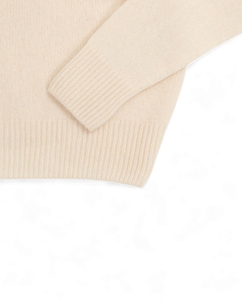 Cream Lambswool Raglan Sweater