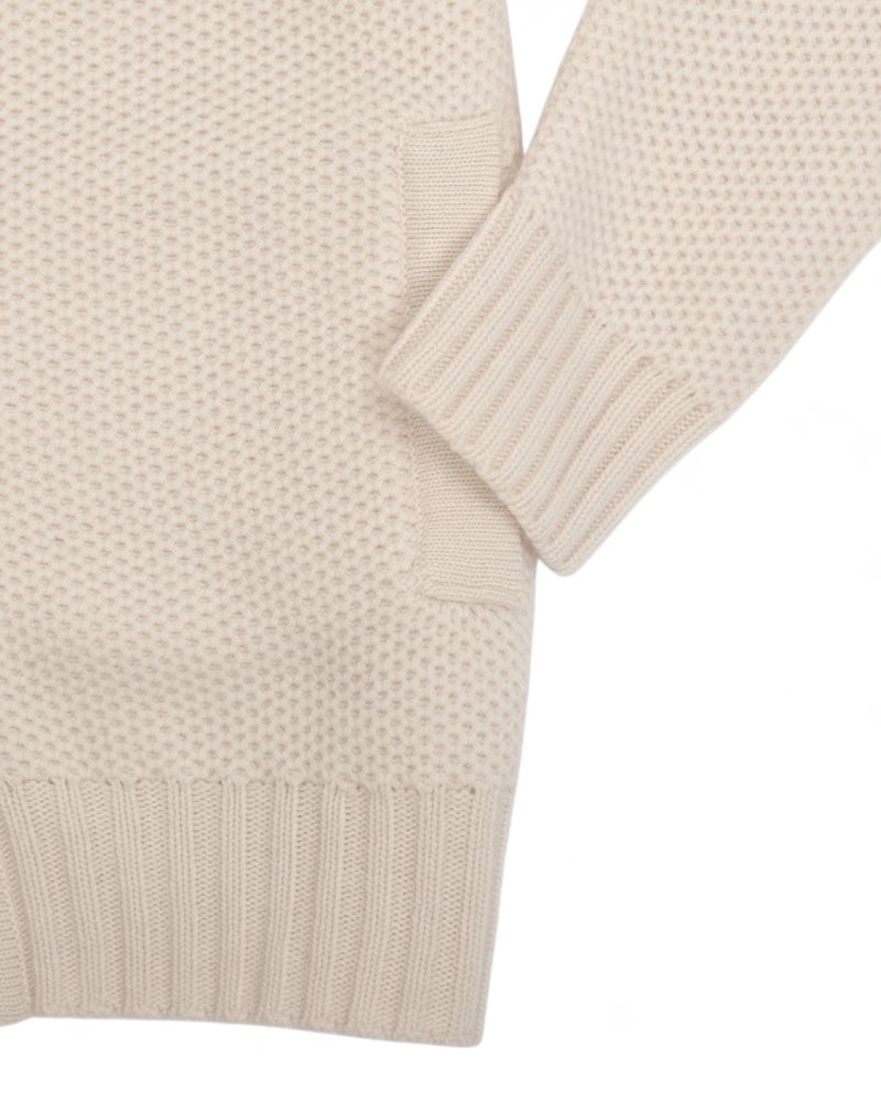 Off-White Merino & Cashmere Honeycomb Cardigan