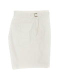 Blugiallo - Off-White High Rise Cotton Twill Shorts 46
