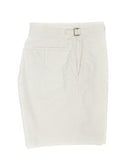 Blugiallo - Off-White High Rise Cotton Twill Shorts 46