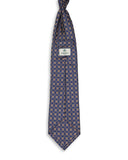 Borrelli - Navy/Beige Checks 5-Folded Silk Tie