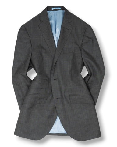 Hackett - Grey Herringbone Wool Suit 48
