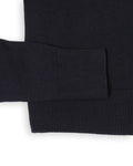 Blugiallo - Navy Open Collar Long Sleeve Polo Knit M