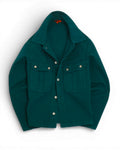 Teal Green Twill Overshirt