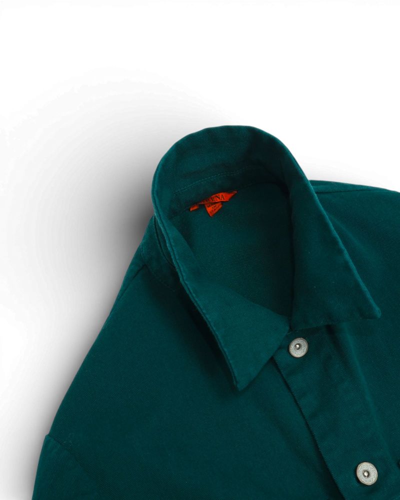 Teal Green Twill Overshirt