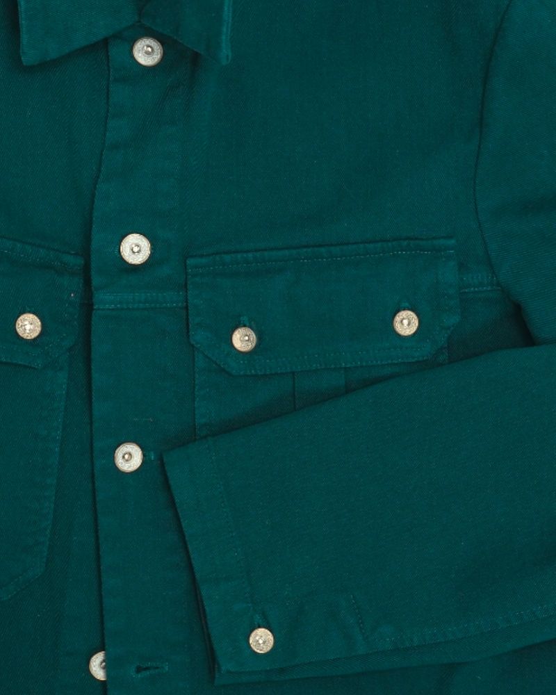 Teal Green Twill Overshirt