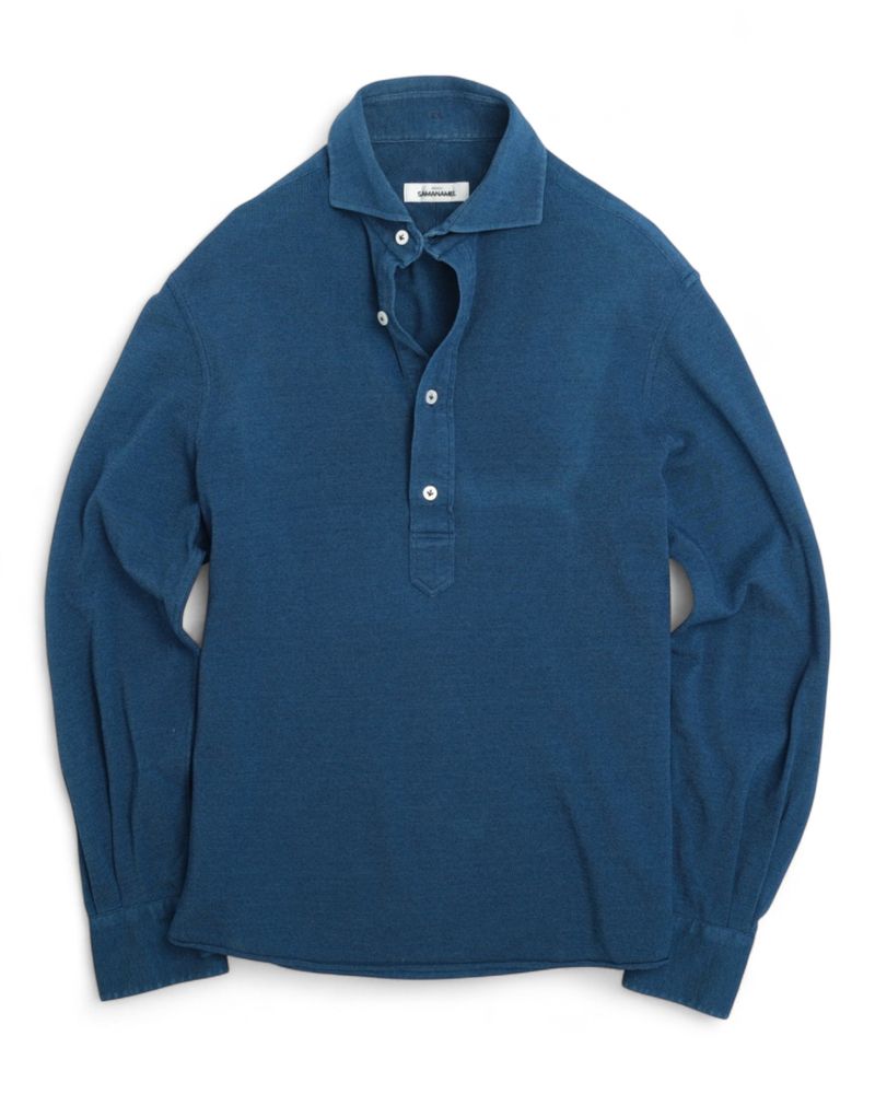 Dark Blue Cotton Popover
