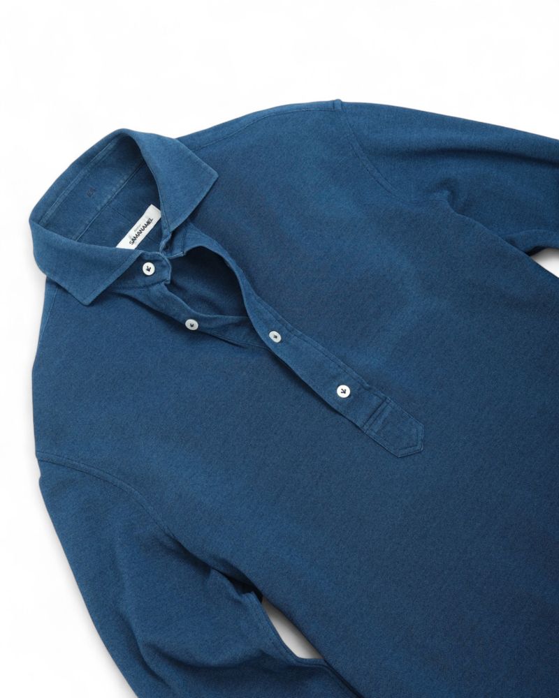 Dark Blue Cotton Popover