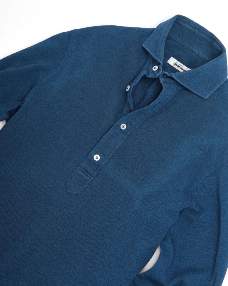 Dark Blue Cotton Popover