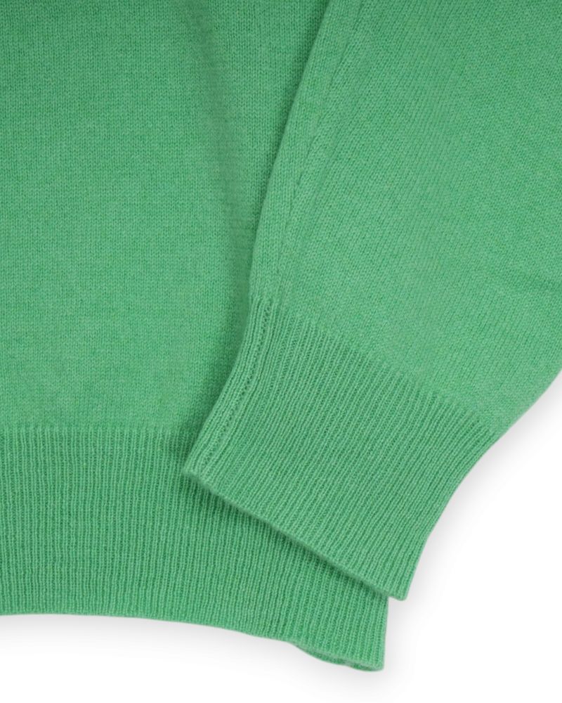 Lime Green Cashmere Half-Zip