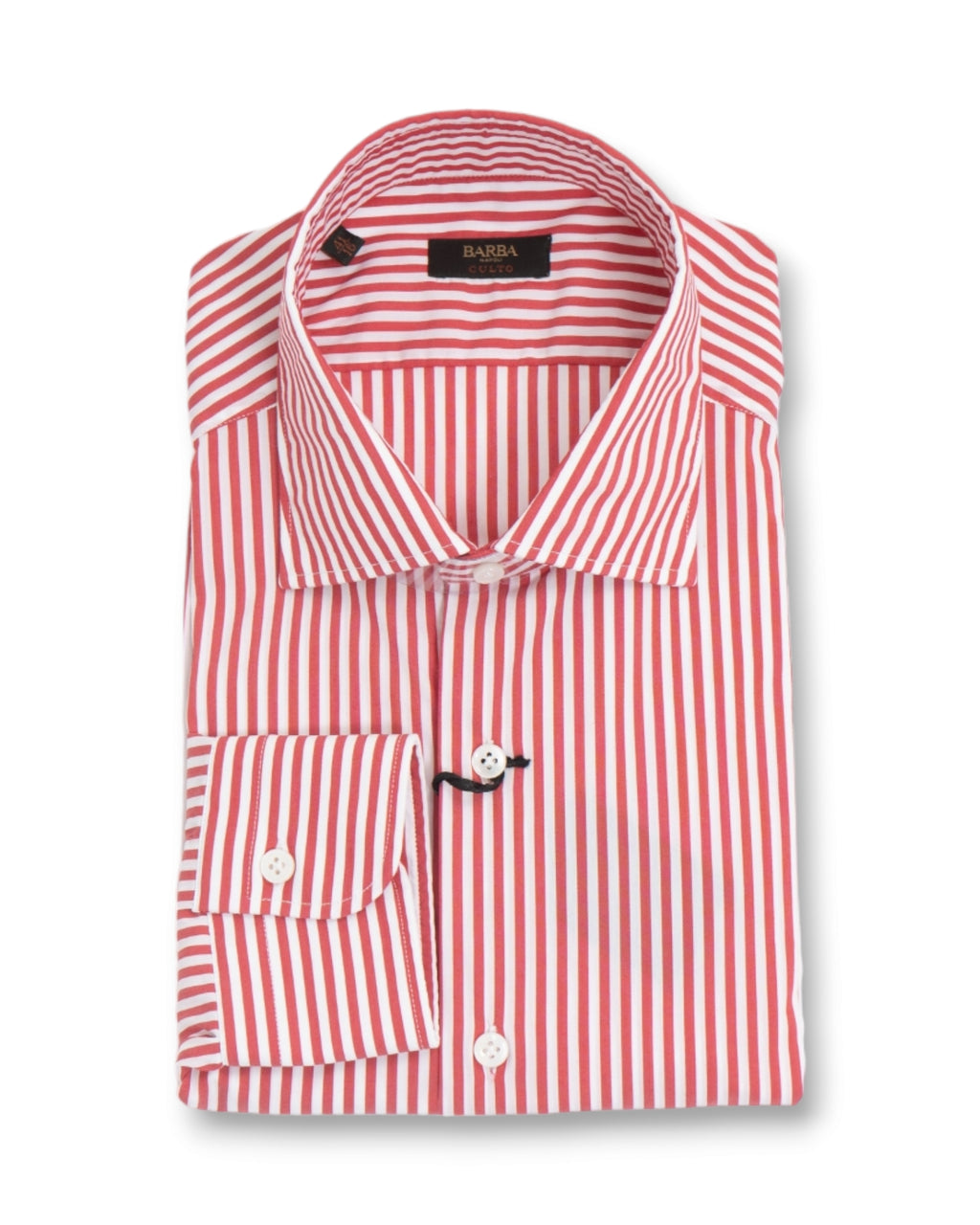 White/Red Striped Poplin Shirt