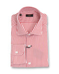 White/Red Striped Poplin Shirt