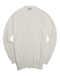White Knitted Cotton Cardigan