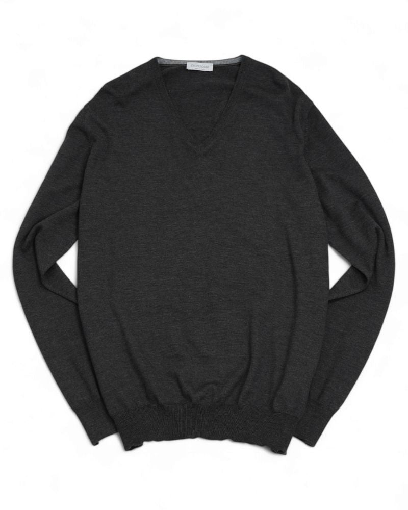 Dark Grey V-Neck Knitwear