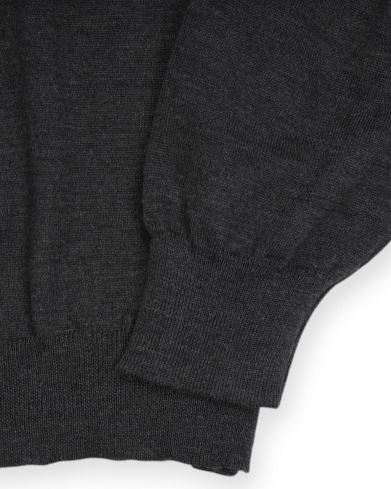 Dark Grey V-Neck Knitwear
