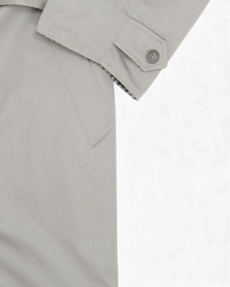 Grey Houndstooth Reversible Belted Raglan Coat