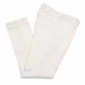 Off white Pleated Twill Cotton Trouser