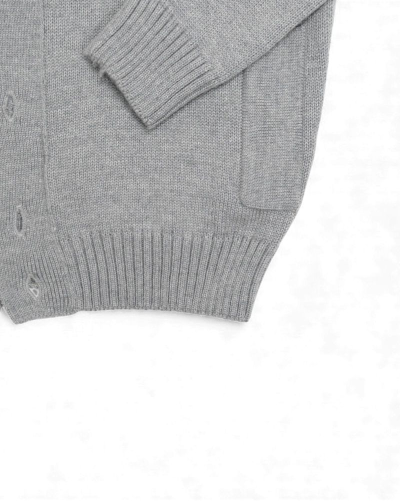 Mid Grey Chunky Merino Cardigan