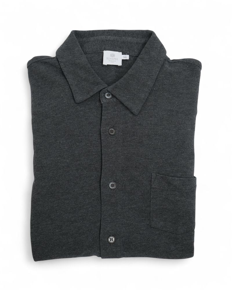 Dark Grey Pique Shirt