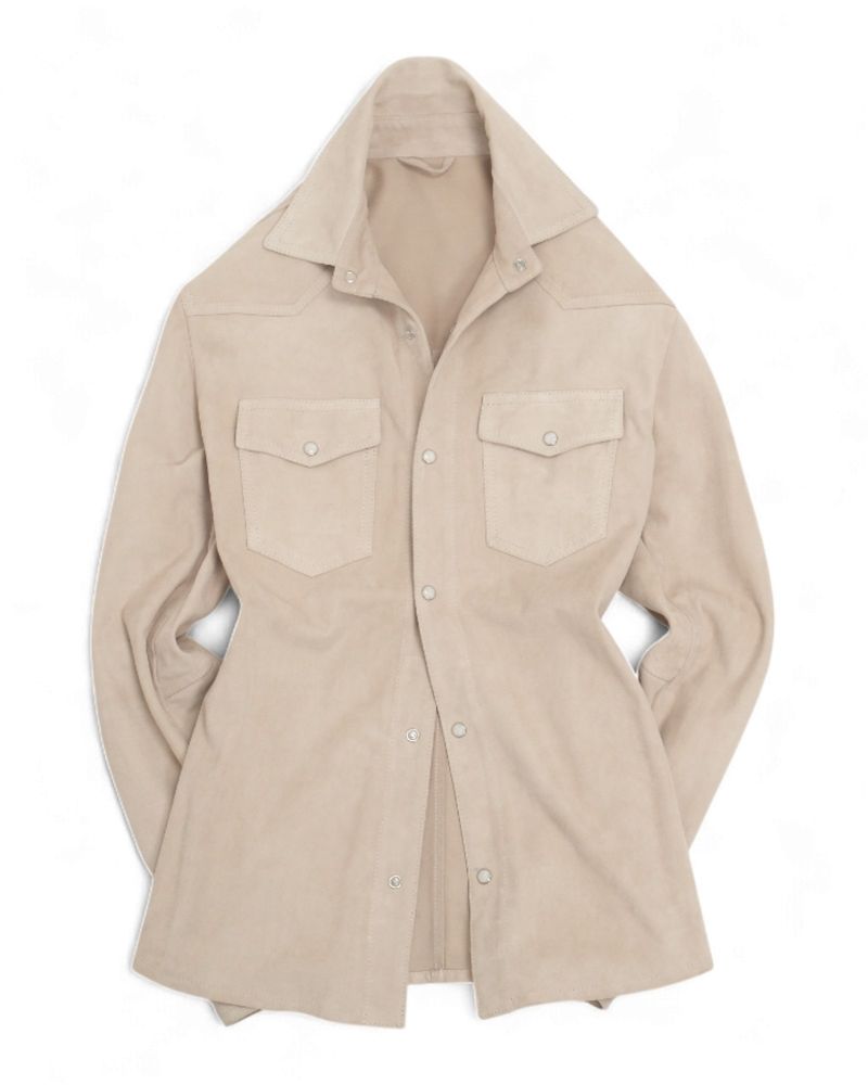 Stone Suede Westerner Shirt Jacket