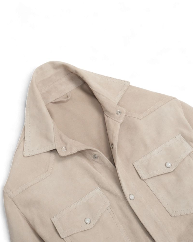 Stone Suede Westerner Shirt Jacket