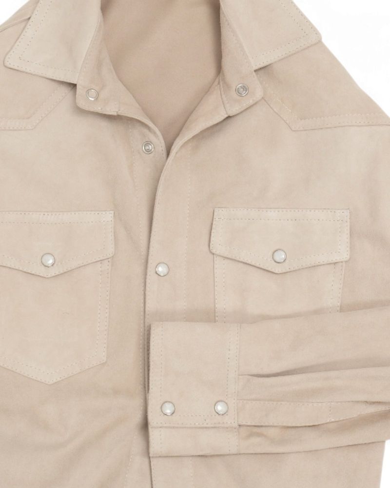 Stone Suede Westerner Shirt Jacket