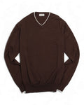 Dark Brown V-Neck Sweater