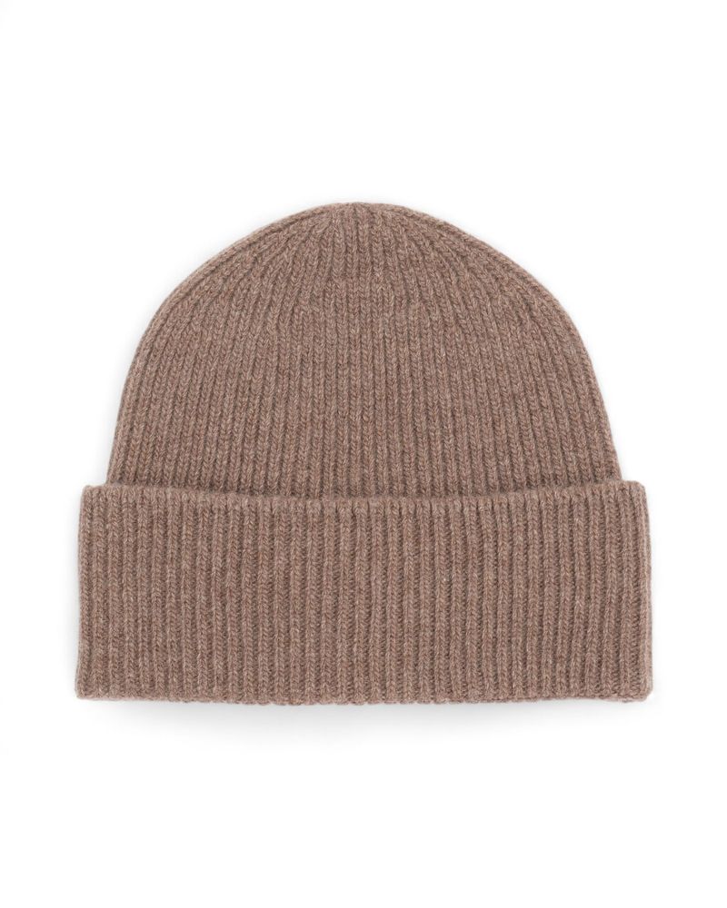Taupe Cashmere & Merino Beanie