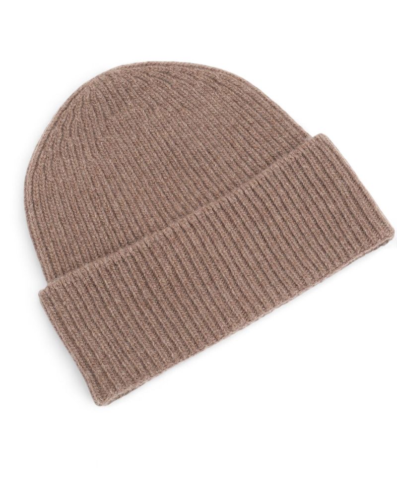 Taupe Cashmere & Merino Beanie