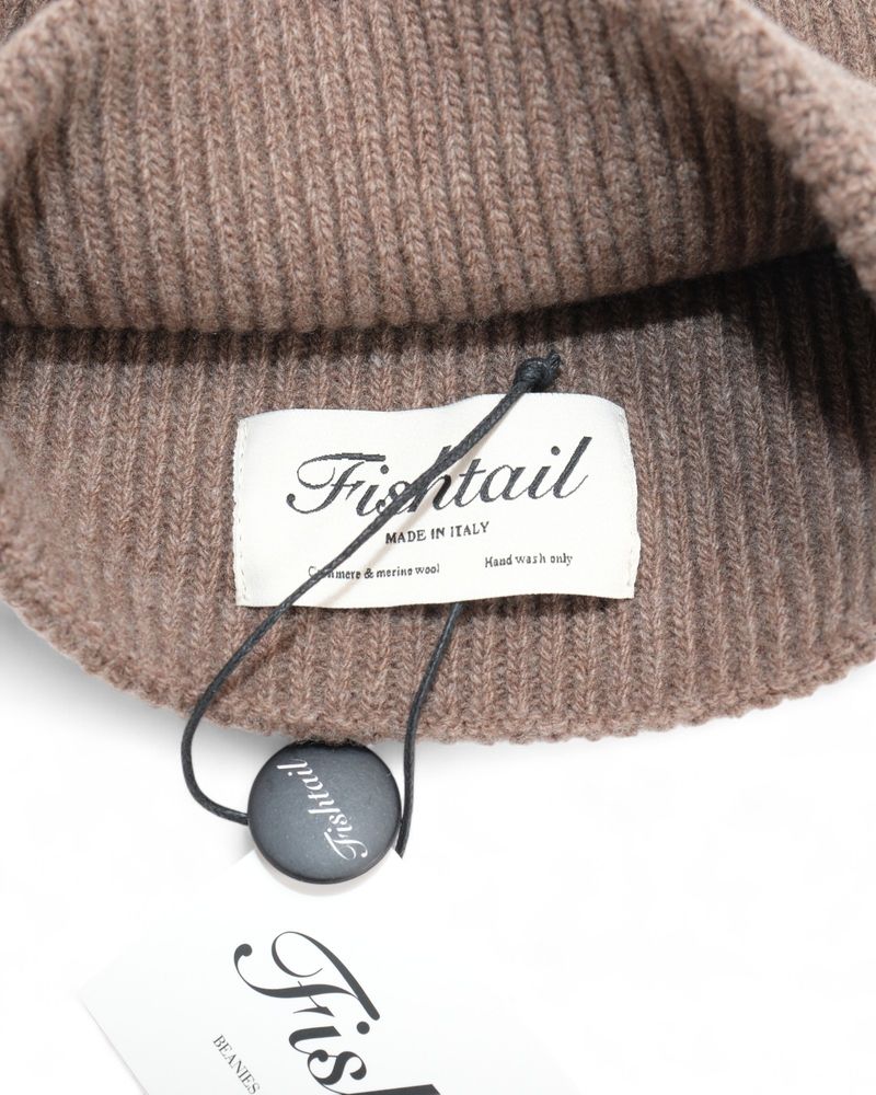 Taupe Cashmere & Merino Beanie