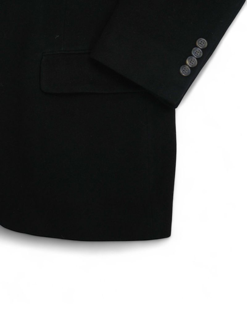 Black Camelhair Flannel Sports Jacket
