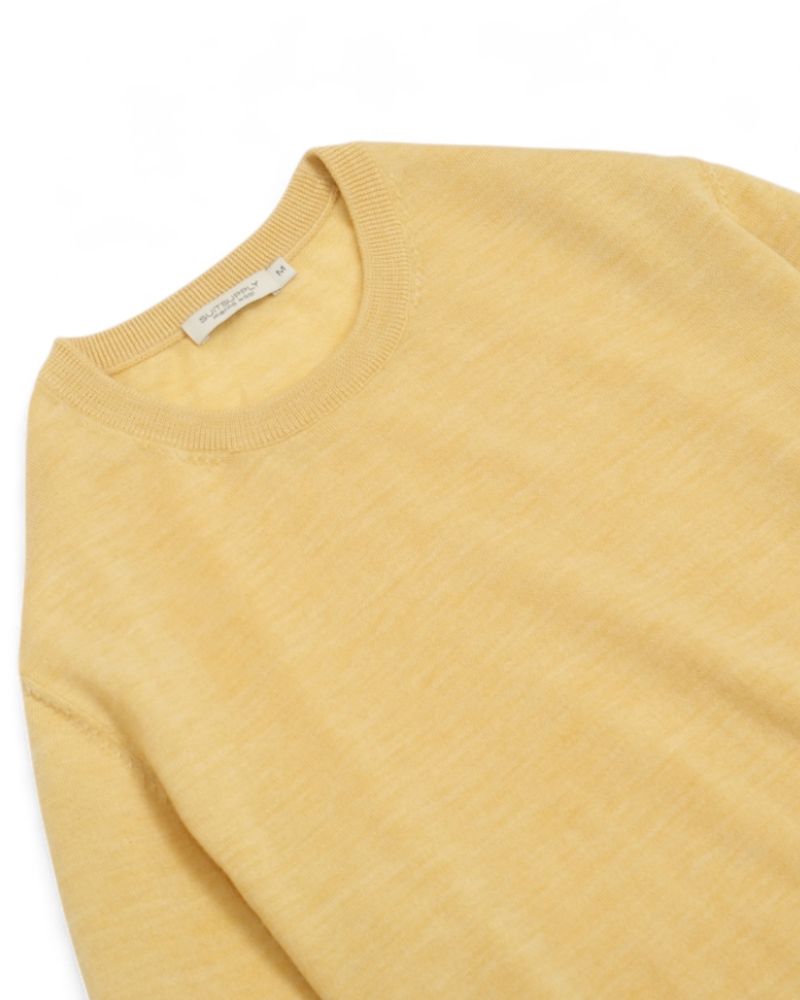 Pale Yellow Merino Wool Sweater