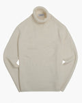 White 4-ply Cashmere Turtleneck