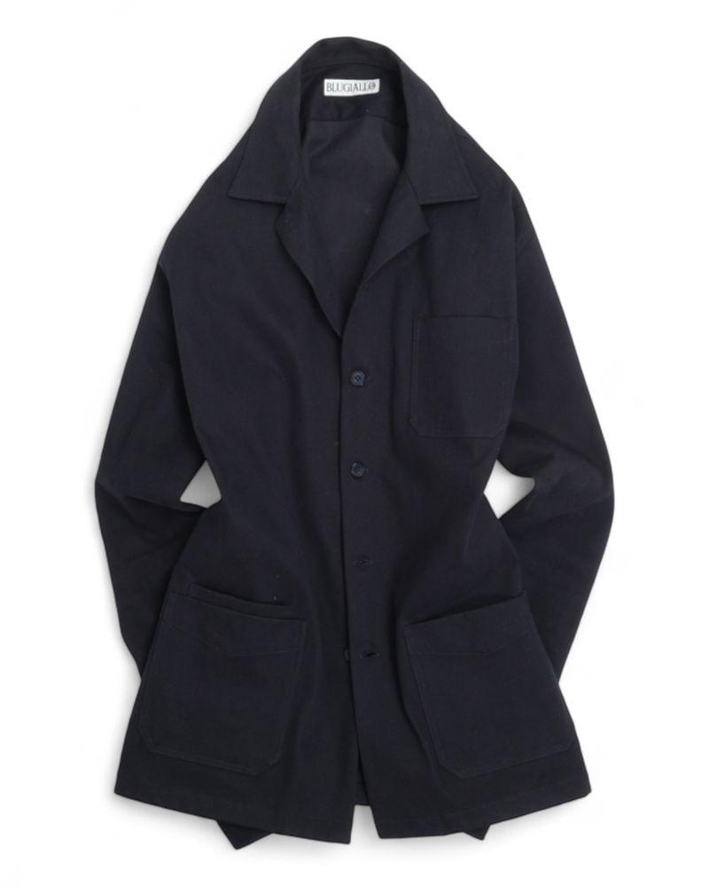 Navy Moleskin Twill Shirt Jacket