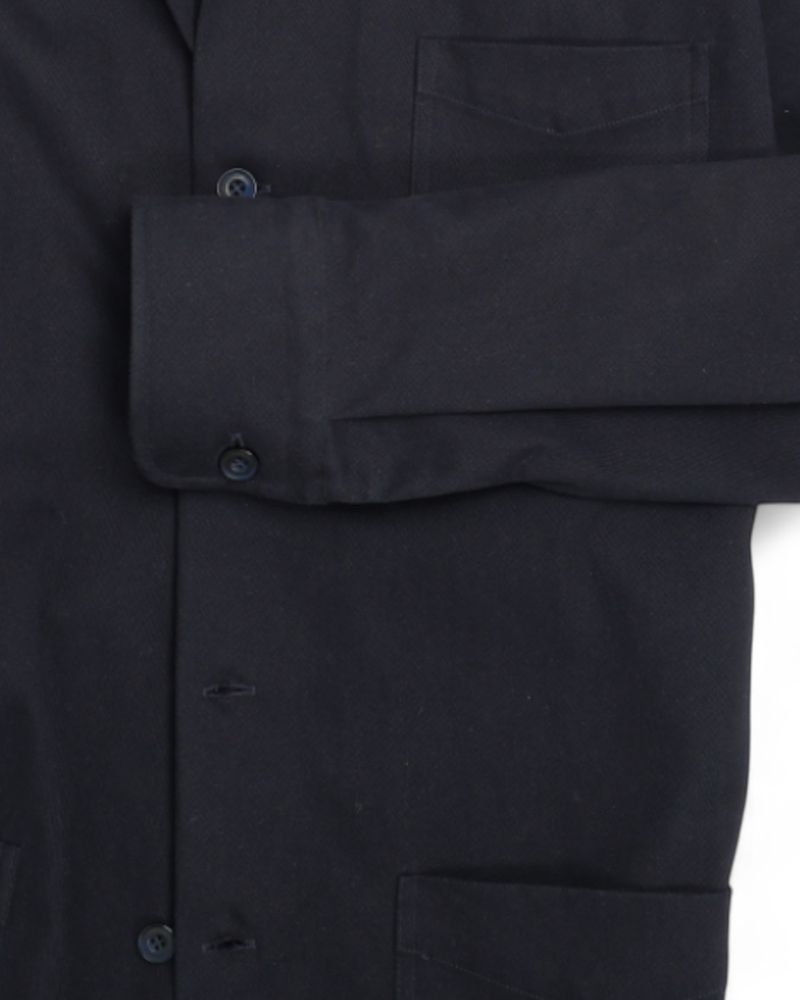Navy Moleskin Twill Shirt Jacket