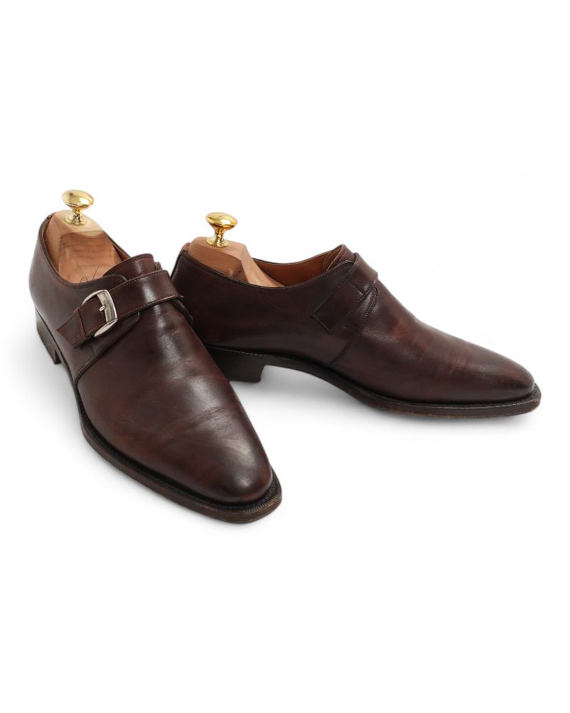 Dark Brown Leather Single Monks
