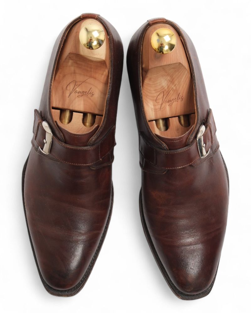 Dark Brown Leather Single Monks